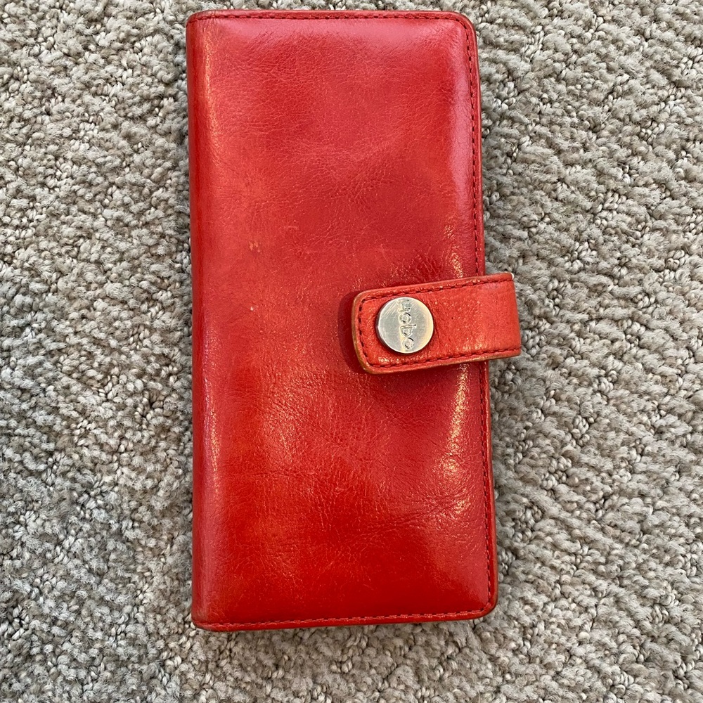 Hobo bifold wallet, red